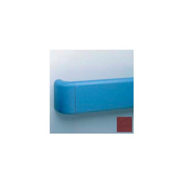 Pawling Vinyl Crash Rail-Type Handrail, Aluminum Retainers, 5-1/2'' High, 12' Long, Cordovan BR-500-12-380 - main